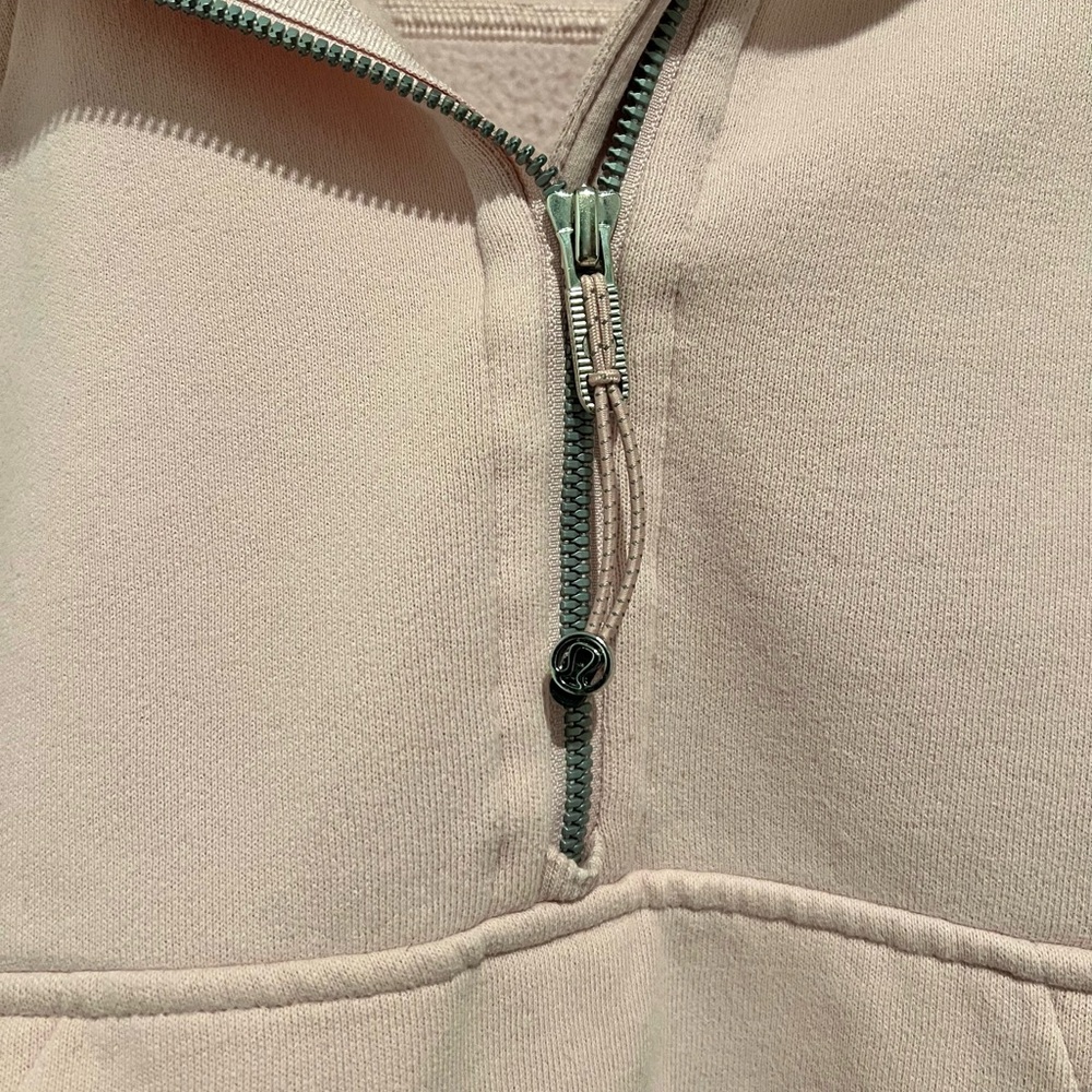 BABY PINK Lululemon Scuba Oversized Half Zip Hoodie - Picture 4 of 8